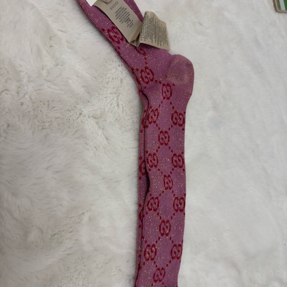 Gucci Pink and Red Patterned Socks - Picture 3 of 6